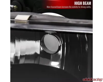 Spec-D Factory Style Headlights w/ LED Strip & Bumper & Corner Lights (Matte Black Housing/ Clear Lens) GMC C10 | Sierra | Suburban | Yukon 1994-1998 - 2LBCLH-GMC94JM-G3-GO