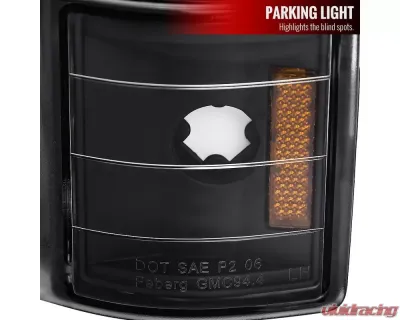 Spec-D Factory Style Headlights w/ LED Strip & Bumper & Corner Lights (Matte Black Housing/ Clear Lens) GMC C10 | Sierra | Suburban | Yukon 1994-1998 - 2LBCLH-GMC94JM-G3-GO