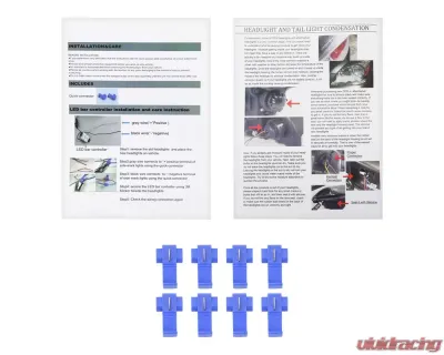 Spec-D Factory Style Headlights w/ LED Strip & Bumper & Corner Lights (Matte Black Housing/ Clear Lens) GMC C10 | Sierra | Suburban | Yukon 1994-1998 - 2LBCLH-GMC94JM-G3-GO
