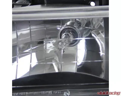 Spec-D Factory Style Headlights w/ Bumper & Corner Lights (Matte Black Housing/Clear Lens) GMC C10 | Sierra | Suburban | Yukon 1994-1998 - 2LBCLH-GMC94JM-SY