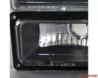 Spec-D Factory Style Headlights w/ Bumper & Corner Lights (Matte Black Housing/Clear Lens) GMC C10 | Sierra | Suburban | Yukon 1994-1998 - 2LBCLH-GMC94JM-SY