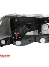 Spec-D Factory Style Crystal Headlights w/ Amber Reflector & Bumper Lights (Matte Black Housing/Clear Lens) GMC Sierra | Yukon 1999-2007                                     - 2LBLH-GMC99JM-RS - Image 8