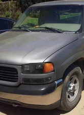 Spec-D Factory Style Crystal Headlights w/ Amber Reflector & Bumper Lights (Matte Black Housing/Clear Lens) GMC Sierra | Yukon 1999-2007                                     - 2LBLH-GMC99JM-RS - Image 9