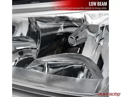 Spec-D Factory Style Headlights w/ Bumper Lights (Chrome Housing/Clear Lens) Chevrolet Silverado | Avalanche 2002-2007 - 2LBLH-SIV03-RS