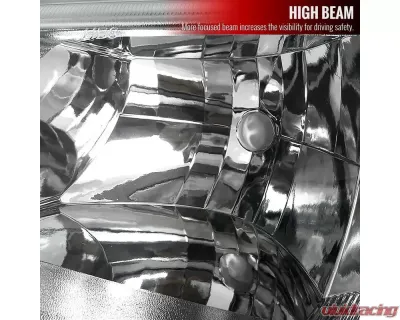 Spec-D Factory Style Headlights w/ Bumper Lights (Chrome Housing/Clear Lens) Chevrolet Silverado | Avalanche 2002-2007 - 2LBLH-SIV03-RS