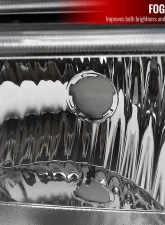 Spec-D Factory Style Headlights w/ Bumper Lights (Chrome Housing/Clear Lens) Chevrolet Silverado | Avalanche 2002-2007                                     - 2LBLH-SIV03-RS - Image 4