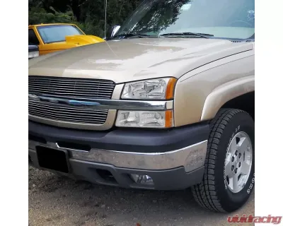 Spec-D Factory Style Headlights w/ Bumper Lights (Chrome Housing/Clear Lens) Chevrolet Silverado | Avalanche 2002-2007 - 2LBLH-SIV03-RS