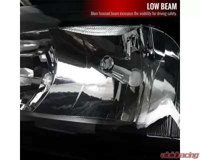 Spec-D Factory Style Headlights w/ Bumper Lights (Matte Black Housing/Clear Lens) Chevrolet Silverado | Avalanche 2002-2007 - 2LBLH-SIV03JM-RS