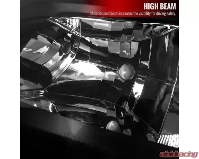 Spec-D Factory Style Headlights w/ Bumper Lights (Matte Black Housing/Clear Lens) Chevrolet Silverado | Avalanche 2002-2007 - 2LBLH-SIV03JM-RS