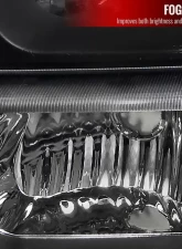 Spec-D Factory Style Headlights w/ Bumper Lights (Matte Black Housing/Clear Lens) Chevrolet Silverado | Avalanche 2002-2007                                     - 2LBLH-SIV03JM-RS - Image 4