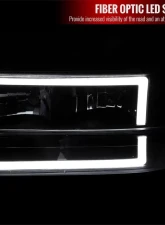 Spec-D LED Bar Factory Style Headlights & Bumper Lights w/ Amber Reflector (Matte Black Housing/Clear Lens) Chevrolet 1999-2006                                     - 2LBLH-SIV99JM-G3-RS - Image 2