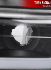 Spec-D LED Bar Factory Style Headlights & Bumper Lights w/ Amber Reflector (Matte Black Housing/Clear Lens) Chevrolet 1999-2006                                     - 2LBLH-SIV99JM-G3-RS - Image 5