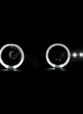 Spec-D Dual Halo Projector Headlights w/ Bumper Lights (Matte Black Housing/Clear Lens) Chevrolet 1999-2006                                     - 2LBLHP-SIV99JM-RS - Image 2