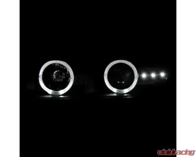 Spec-D Dual Halo Projector Headlights w/ Bumper Lights (Matte Black Housing/Clear Lens) Chevrolet 1999-2006 - 2LBLHP-SIV99JM-RS