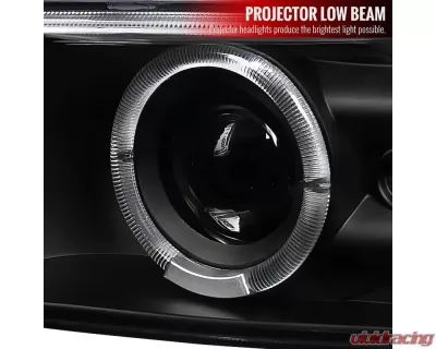 Spec-D Dual Halo Projector Headlights w/ Bumper Lights (Matte Black Housing/Clear Lens) Chevrolet 1999-2006 - 2LBLHP-SIV99JM-RS