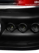 Spec-D Dual Halo Projector Headlights w/ Bumper Lights (Matte Black Housing/Clear Lens) Chevrolet 1999-2006                                     - 2LBLHP-SIV99JM-RS - Image 5