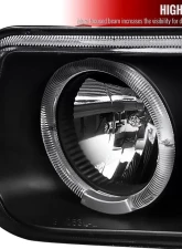 Spec-D Dual Halo Projector Headlights w/ LED Sequential Turn Signal Bumper Lights (Matte Black Housing/Clear Lens) Chevrolet 1999-2006                                     - 2LBLHP-SIV99JMLED-RS - Image 3