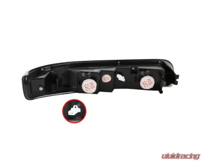 Spec-D Dual Halo Projector Headlights w/ LED Sequential Turn Signal Bumper Lights (Matte Black Housing/Clear Lens) Chevrolet 1999-2006 - 2LBLHP-SIV99JMLED-RS