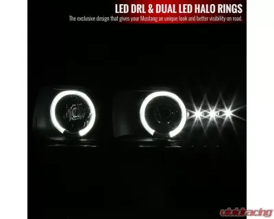 Spec-D Dual Halo Projector Headlights w/ Bumper Lights (Black Housing/Smoked Lens) Chevrolet 1999-2006 - 2LBLHP-SIV99SM-RS