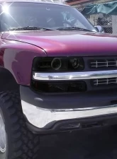 Spec-D Dual Halo Projector Headlights w/ Bumper Lights (Black Housing/Smoked Lens) Chevrolet 1999-2006                                     - 2LBLHP-SIV99SM-RS - Image 10