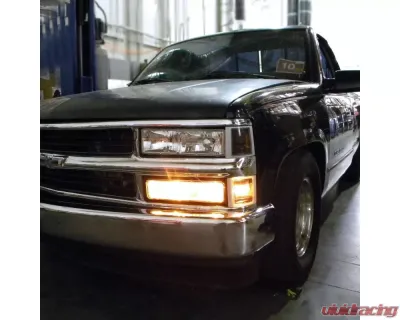 Spec-D Corner Lights (Matte Black Housing/Clear Lens) Chevrolet 1994-1999 - 2LC-G1G3JM-V2-TM