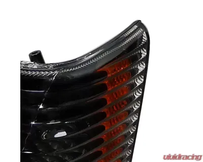 Spec-D Corner Lights w/ Amber Reflectors (Matte Black Housing/Clear Lens) Jeep Grand Cherokee 1993-1998 - 2LC-GKEE93JM-RS