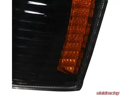 Spec-D Corner Lights w/ Amber Reflectors (Matte Black Housing/Clear Lens) Jeep Grand Cherokee 1993-1998 - 2LC-GKEE93JM-RS