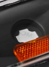 Spec-D Corner Lights w/ Amber Reflectors (Matte Black Housing/Clear Lens) Chevrolet | GMC 1988-1993                                     - 2LC-GMC88JM-APC - Image 2