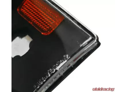 Spec-D Corner Lights w/ Amber Reflectors (Matte Black Housing/Clear Lens) Chevrolet | GMC 1988-1993 - 2LC-GMC88JM-APC
