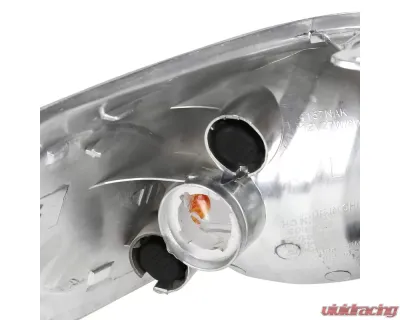 Spec-D Headlights & Corner Signal Lights w/ Amber Reflectors (Matte Black Housing/Clear Lens) Toyota Camry 2000-2001 - 2LCLH-CAM00JM-RS