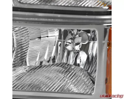 Spec-D Factory Style Headlights & Corner Lights (Chrome Housing/Clear Lens) Chevrolet | GMC | Isuzu 2004-2012 - 2LCLH-COL04-RS