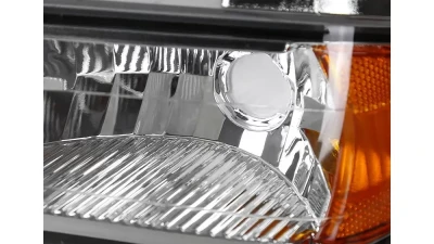 Spec-D Factory Style Headlights & Corner Lights (Chrome Housing/Clear Lens) Chevrolet | GMC | Isuzu 2004-2012                                     - 2LCLH-COL04-RS - Image 5