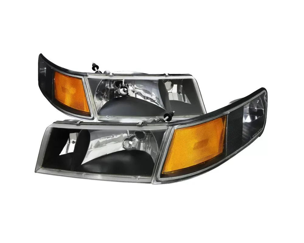 Spec-D Crystal Headlights w/ Corner Signal Lights & Amber Spec-D Crystal Headlights w/ Corner Signal Lights & Amber