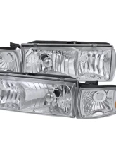 Spec-D Crystal Headlights & Corner Signal Lights (Chrome Housing/Clear Lens) Chevrolet Caprice | Impala 1991-1996                                     - 2LCLH-IPA91-EU - Image 10