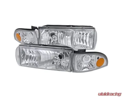 Spec-D Crystal Headlights & Corner Signal Lights (Chrome Housing/Clear Lens) Chevrolet Caprice | Impala 1991-1996 - 2LCLH-IPA91-EU