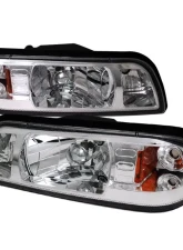 Spec-D Crystal Headlights (Chrome Housing/Clear Lens) Ford Mustang 1987-1993                                     - 2LCLH-MST87-RS - Image 10