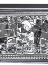 Spec-D Crystal Headlights (Chrome Housing/Clear Lens) Ford Mustang 1987-1993                                     - 2LCLH-MST87-RS - Image 2