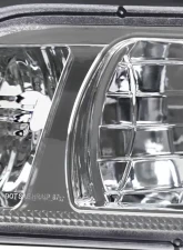 Spec-D Crystal Headlights (Chrome Housing/Clear Lens) Ford Mustang 1987-1993                                     - 2LCLH-MST87-RS - Image 5