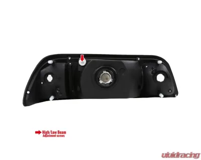 Spec-D Crystal Headlights (Chrome Housing/Clear Lens) Ford Mustang 1987-1993 - 2LCLH-MST87-RS