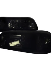 Spec-D Crystal Headlights (Chrome Housing/Smoked Lens) Ford Mustang 1987-1993                                     - 2LCLH-MST87G-RS - Image 10