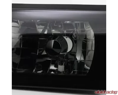 Spec-D Crystal Headlights (Chrome Housing/Smoked Lens) Ford Mustang 1987-1993 - 2LCLH-MST87G-RS