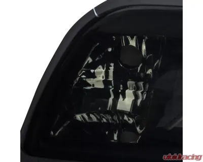 Spec-D Crystal Headlights (Chrome Housing/Smoked Lens) Ford Mustang 1987-1993 - 2LCLH-MST87G-RS