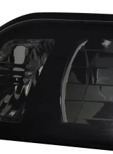 Spec-D Crystal Headlights (Chrome Housing/Smoked Lens) Ford Mustang 1987-1993                                     - 2LCLH-MST87G-RS - Image 5