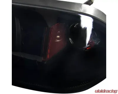 Spec-D Crystal Headlights (Chrome Housing/Smoked Lens) Ford Mustang 1987-1993 - 2LCLH-MST87G-RS