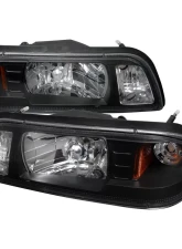 Spec-D Factory Style Crystal Headlights (Matte Black Housing/Clear Lens) Ford Mustang 1987-1993                                     - 2LCLH-MST87JM-RS - Image 10