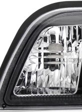 Spec-D Factory Style Crystal Headlights (Matte Black Housing/Clear Lens) Ford Mustang 1987-1993                                     - 2LCLH-MST87JM-RS - Image 4