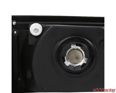 Spec-D Factory Style Crystal Headlights (Matte Black Housing/Clear Lens) Ford Mustang 1987-1993 - 2LCLH-MST87JM-RS