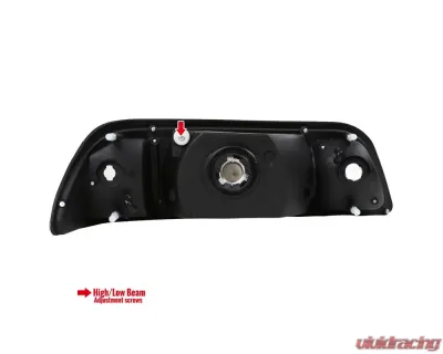 Spec-D Factory Style Crystal Headlights (Matte Black Housing/Clear Lens) Ford Mustang 1987-1993 - 2LCLH-MST87JM-RS