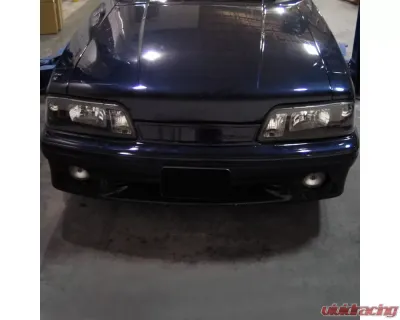 Spec-D Factory Style Crystal Headlights (Matte Black Housing/Clear Lens) Ford Mustang 1987-1993 - 2LCLH-MST87JM-RS