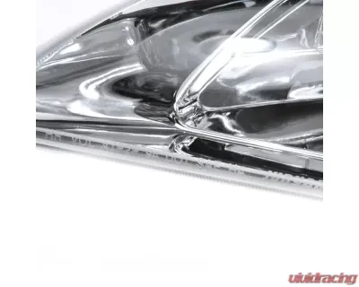 Spec-D Crystal Headlights w/ Amber Reflectors (Chrome Housing/Clear Lens) Ford Mustang 1994-1998 - 2LCLH-MST94-TM